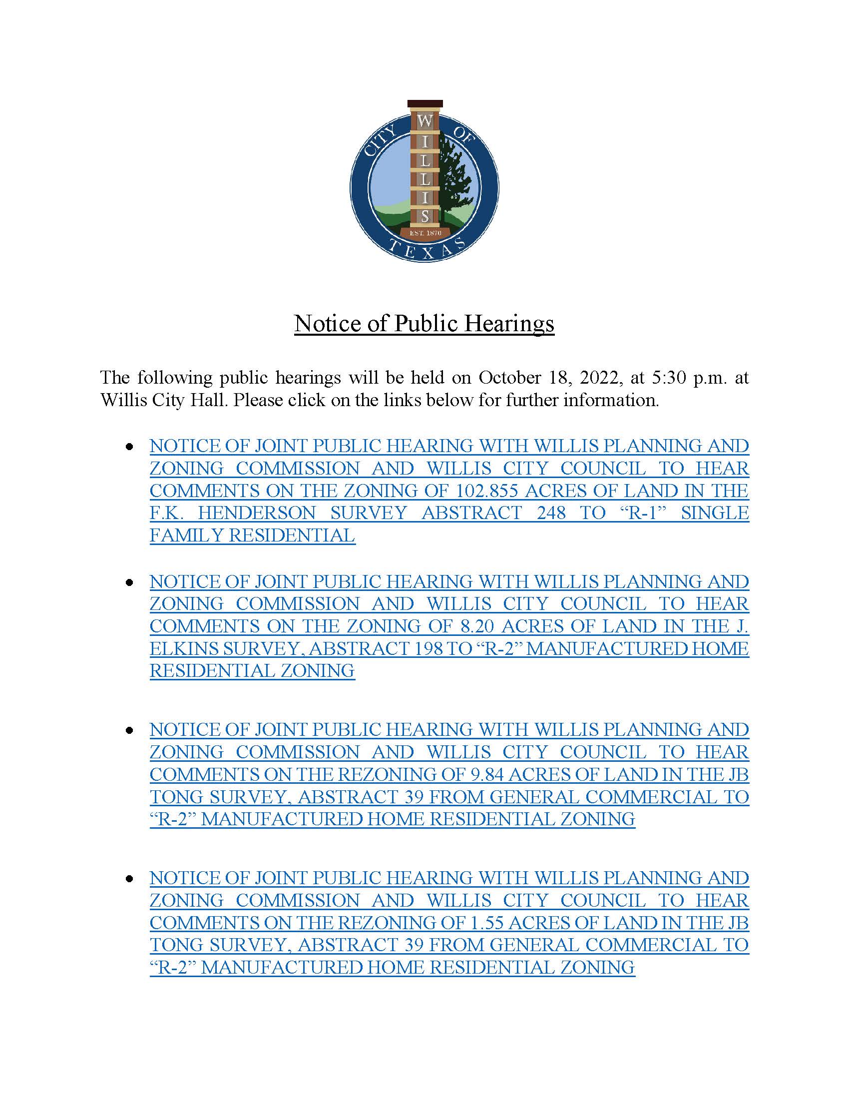 Public Notices for website